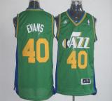 Utah Jazz -40 Jeremy Evans Green Revolution 30 Stitched NBA Jersey