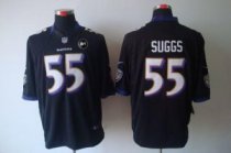 Nike Ravens -55 Terrell Suggs Black Alternate With Art Patch Stitched NFL Limited Jersey