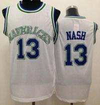 Dallas Mavericks -13 Steve Nash White Throwback Stitched NBA Jersey
