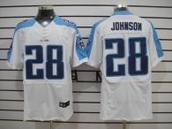 Nike Tennessee Titans #28 Chris Johnson White Men's Stitched NFL Elite Jersey