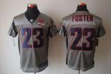 Nike Houston Texans #23 Arian Foster Grey Shadow With 10th Patch Men's Stitched NFL Elite Jersey
