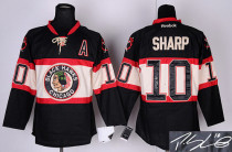 Autographed Chicago Blackhawks -10 Patrick Sharp Stitched Black New Third NHL Jersey
