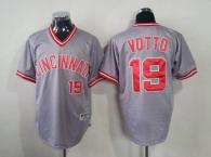 Cincinnati Reds -19 Joey Votto Grey 1991 Turn Back The Clock Stitched MLB Jersey