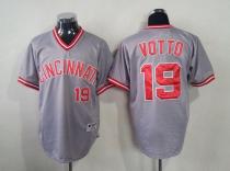 Cincinnati Reds -19 Joey Votto Grey 1991 Turn Back The Clock Stitched MLB Jersey