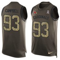 Nike Cardinals -93 Calais Campbell Green Stitched NFL Limited Salute To Service Tank Top Jersey