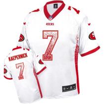 Nike San Francisco 49ers #7 Colin Kaepernick White Men's Stitched NFL Elite Drift Fashion Jersey