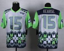 Nike Seattle Seahawks #15 Jermaine Kearse Grey Men‘s Stitched NFL Elite Noble Fashion Jersey