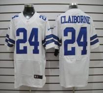 Nike Dallas Cowboys #24 Morris Claiborne White Men's Stitched NFL Elite Jersey