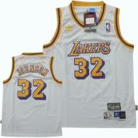 Los Angeles Lakers #32 Orlando Magic Johnson White Throwback Stitched Youth NBA Jersey