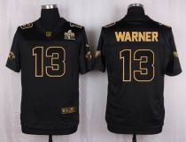Nike Arizona Cardinals -13 Kurt Warner Pro Line Black Gold Collection Stitched NFL Elite Jersey