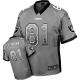 Nike Oakland Raiders #81 Tim Brown Grey Men's Stitched NFL Elite Drift Fashion Jersey
