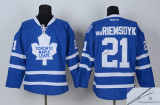 Autographed Toronto Maple Leafs -21 James Van Riemsdyk Blue Stitched NHL Jersey