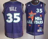 Detroit Pistons -35 Grant Hill Purple 1995 All Star Throwback Stitched NBA Jersey