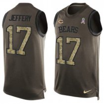 Nike Bears -17 Alshon Jeffery Green Stitched NFL Limited Salute To Service Tank Top Jersey