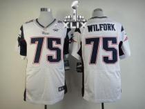 Nike New England Patriots -75 Vince Wilfork White Super Bowl XLIX Mens Stitched NFL Elite Jersey