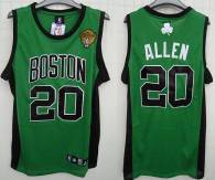 Boston Celtics -20 Ray Allen Stitched Green Black Number Final Patch NBA Jersey