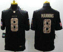 Nike New Orleans Saints -8 Archie Manning Black Salute To Service Jersey
