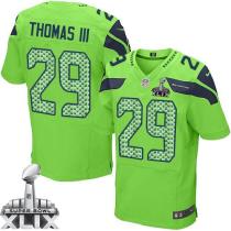 Nike Seattle Seahawks #29 Earl Thomas III Green Alternate Super Bowl XLIX Men‘s Stitched NFL Elite J