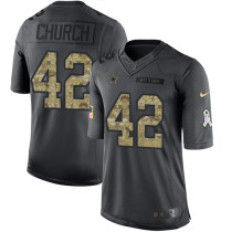 Dallas Cowboys  -42 Barry Church Nike Anthracite 2016 Salute to Service Jersey