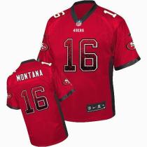 Nike San Francisco 49ers -16 Joe Montana Red Team Color Mens Stitched NFL Elite Drift Fashion Jersey