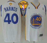 Revolution 30 Golden State Warriors -40 Harrison Barnes White The Finals Patch Stitched NBA Jersey
