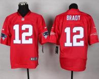 Nike New England Patriots -12 Tom Brady Red Mens Stitched NFL Elite QB Practice Jersey