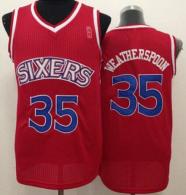 Philadelphia 76ers -35 Clarence Weatherspoon Red Throwback Stitched NBA Jersey