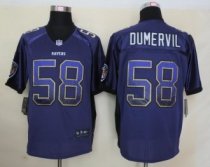 2013 NEW Nike Baltimore Ravens 58 Dumervil Drift Fashion Purple Elite Jerseys