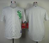 Chicago White Sox Blank White Green Strip St Patrick's Day Stitched MLB Jersey
