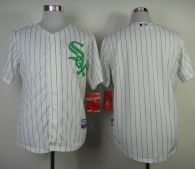 Chicago White Sox Blank White Green Strip St Patrick's Day Stitched MLB Jersey
