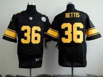 Nike Pittsburgh Steelers #36 Jerome Bettis Black Gold No Men's Stitched NFL Elite Jersey