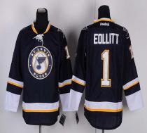 St Louis Blues -1 Brian Elliott Dark Blue Third Stitched NHL Jersey