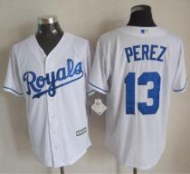 Kansas City Royals -13 Salvador Perez White New Cool Base Stitched MLB Jersey