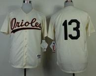 Baltimore Orioles #13 Manny Machado Cream 1954 Turn Back The Clock Stitched MLB Jersey