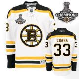 Boston Bruins 2011 Stanley Cup Champions Patch -33 Zdeno Chara White Stitched NHL Jersey