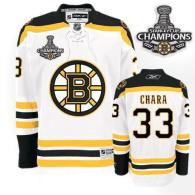 Boston Bruins 2011 Stanley Cup Champions Patch -33 Zdeno Chara White Stitched NHL Jersey