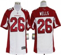 Nike Cardinals -26 Chris Wells White Men's Stitched NFL Game Jersey