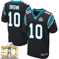 Nike Carolina Panthers #10 Corey Brown Black Team Color Super Bowl 50 Men's Stitched NFL Elite Jerse
