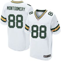 Nike Green Bay Packers #88 Ty Montgomery White Men's Stitched NFL Elite Jersey