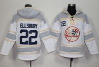New York Yankees -22 Jacoby Ellsbury White Sawyer Hooded Sweatshirt MLB Hoodie