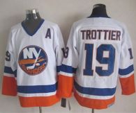 New York Islanders -19 Bryan Trottier White CCM Throwback Stitched NHL Jersey