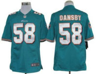 Nike Dolphins -58 Karlos Dansby Aqua Green Team Color Stitched NFL Limited Jersey