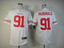 Nike San Francisco 49ers #91 Ray McDonald White Men‘s Stitched NFL Elite Jersey