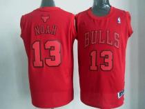 Chicago Bulls -13 Joakim Noah Red Big Color Fashion Stitched NBA Jersey