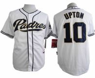 San Diego Padres #10 Justin Upton White Cool Base Stitched MLB Jersey