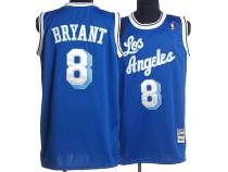 Mitchell and Ness Los Angeles Lakers -8 Kobe Bryant Stitched Blue Throwback NBA Jersey