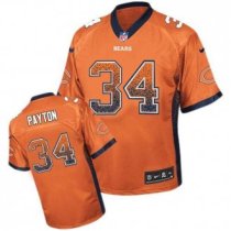 Nike Bears -34 Walter Payton Orange Alternate Stitched NFL Elite Drift Fashion Jersey