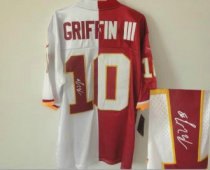 NEW NFL Washington Redskins 10 Robert Griffin III White-Red Jerseys(Split Elite)