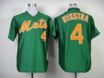 Mitchell And Ness 1985 New York Mets -4 Lenny Dykstra Green Throwback Stitched MLB Jersey