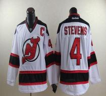 New Jersey Devils -4 Scott Stevens White Road Stitched NHL Jersey